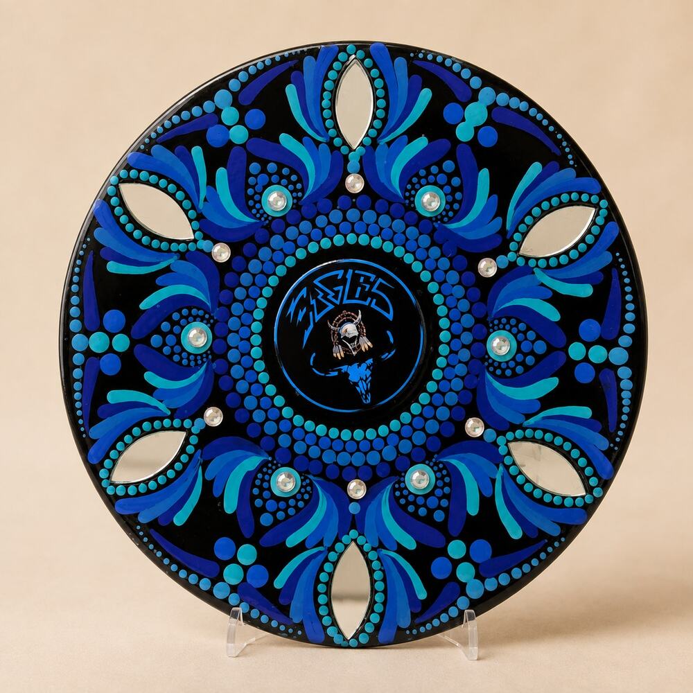 Eagles Logo Hand Painted 10 Inch Album Mandala Classic Rock Wall Art